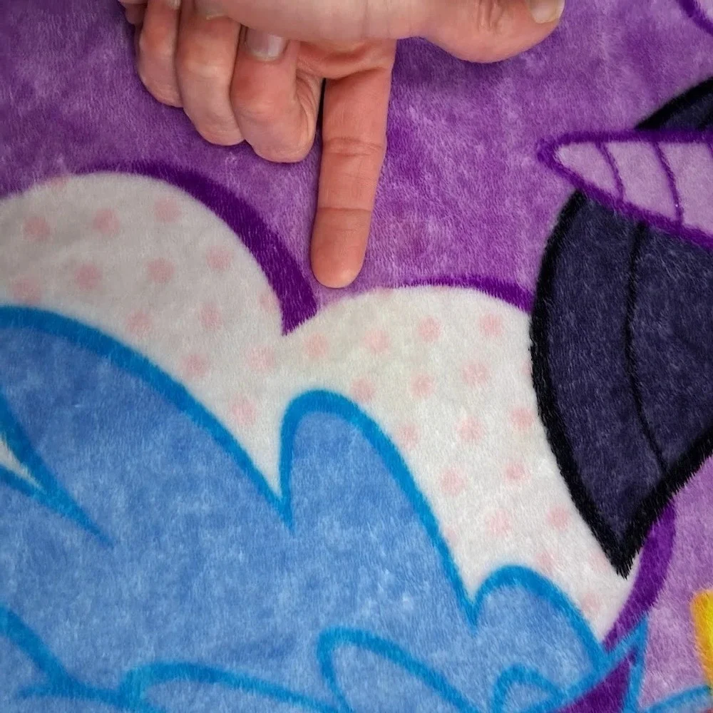 Pre-Owned My Little Pony Purple Throw Blanket Fleece Kids Girls Soft 40x50